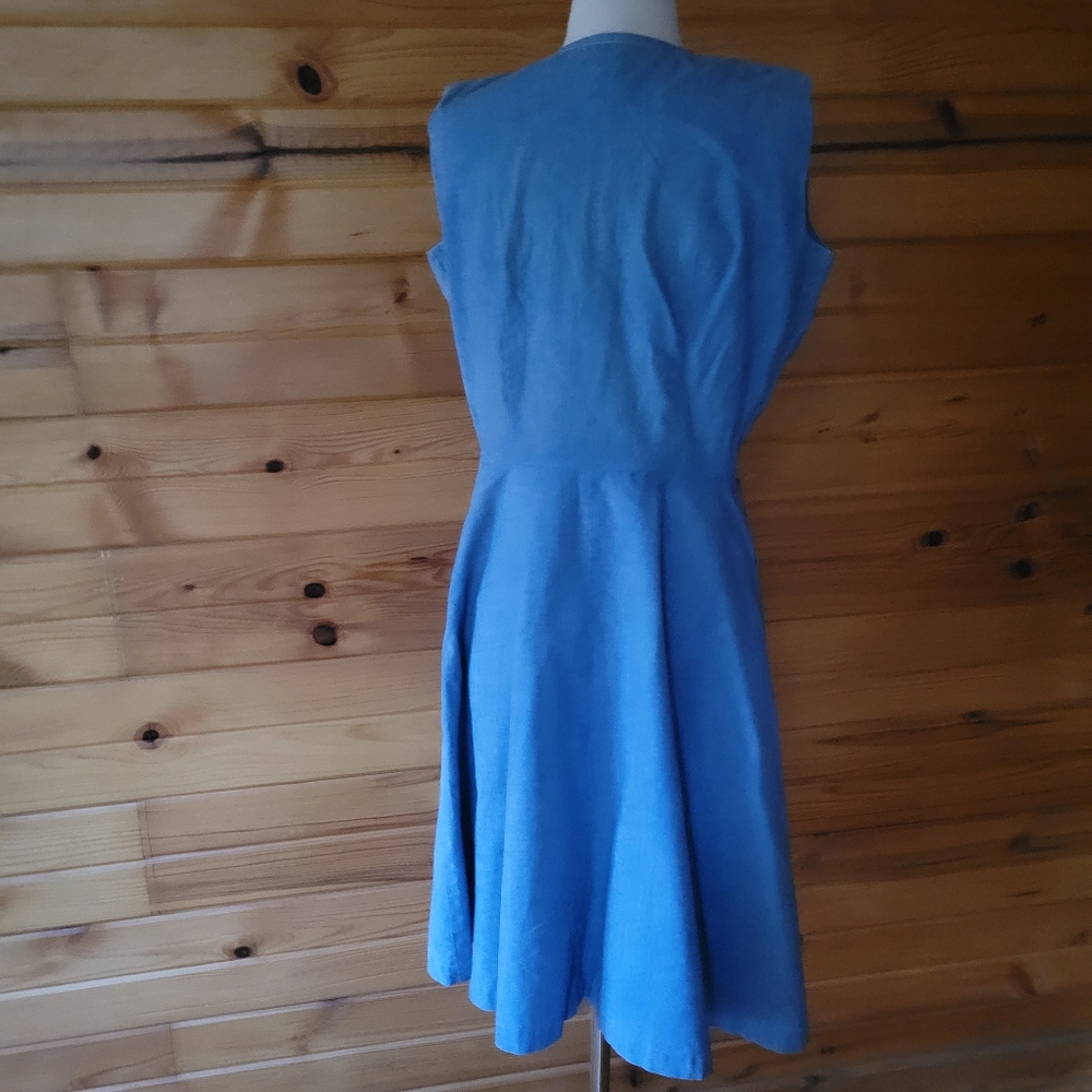 Vintage Style-Aire Chambray Dress - Picture 5 of 6